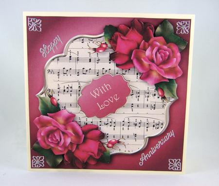 Beautiful Vibrance Roses & Sheet Music by Carolyn Norris