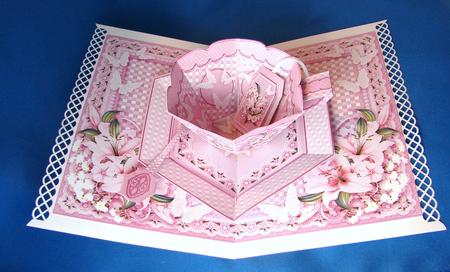 Time for Tea Pop-up Kit - Pink Lilies and Gingham by Carolyn Norris