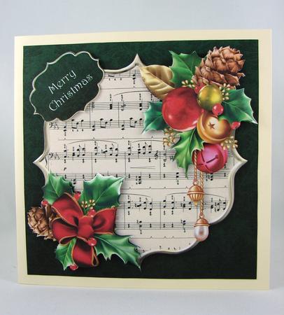 Christmas Baubles & Bow by Carolyn Norris