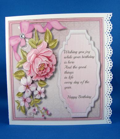Lovely Wishes and Pink Roses  by Carolyn Norris