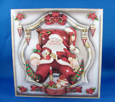 Christmas Santa Claus Card by Carolyn Norris