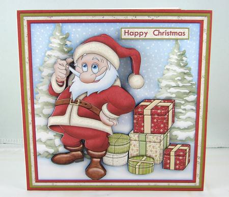 Sackless Santa Humorous Christmas Decoupage 7.5 Mini Kit by Carolyn Norris