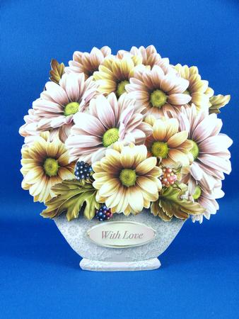 Chrysanthemum Bouquet - Pots of Flowers Card Mini Kit by Carolyn Norris