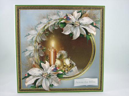 Candles and Baubles 7x7 Card with Decoupage by Carolyn Norris