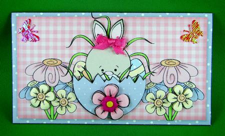 Peeping Bunny Easter Money Wallet by Carolyn Norris
