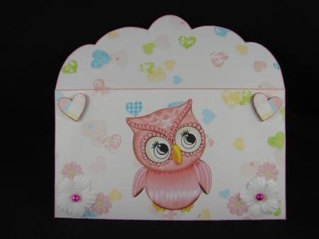 Pink Owl Money Wallet by Carolyn Norris