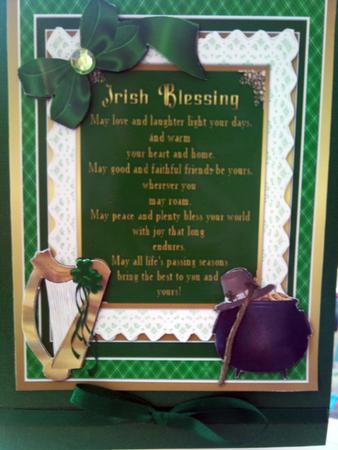 St Patrick's Day Irish Blessing 2 by Carolyn Robertson