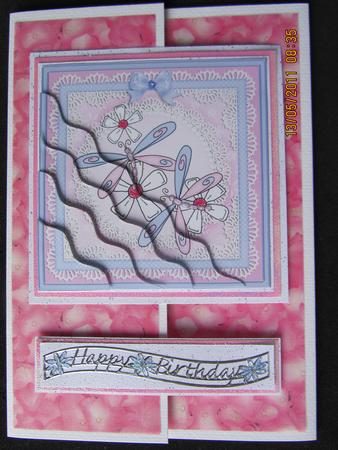 Dreamy Dragonflies Wavy Corner Side Stacker Topper by Carolyn Scattergood