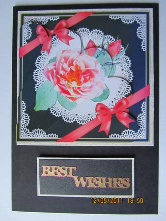 Rose and Lace Fan Pyramage Topper by Carolyn Scattergood