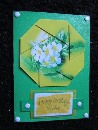 White Flowers Octogon Camera Eye Stacker by Carolyn Scattergood