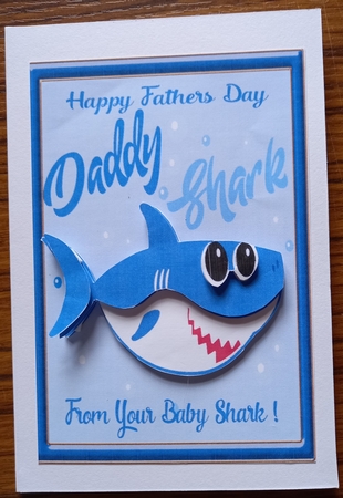 Fathers day Daddy Shark by Carolynne Barratt