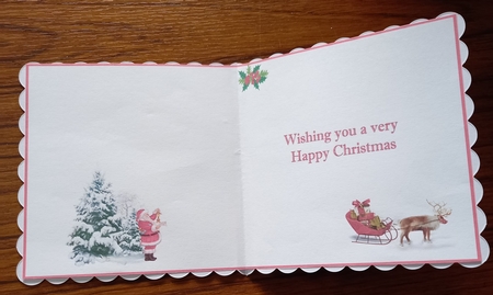 Santa Greeting insert by Carolynne Barratt