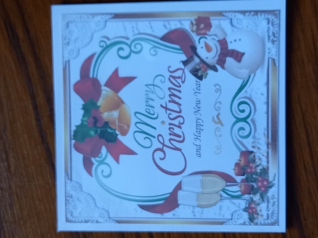 8 Lovely festive script 8x8 card fronts with snowmen/wine mini kit by Carolynne Barratt