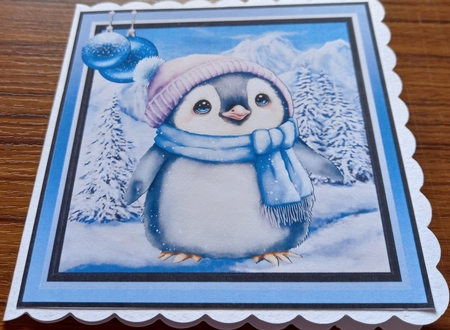 CUTE PENGUIN IN A WOOLLY HAT by Carolynne Barratt