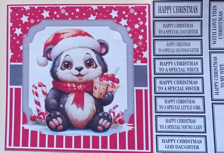 PANDA WITH GIFTS by Carolynne Barratt