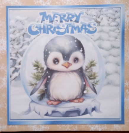 4 Pretty Snow Scene With Snowglobes Variety 8x8 Mini Kit by Carolynne Barratt
