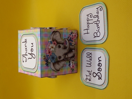 Baby Elephants Birthday, Thank You, Get Well Soon by Carolynne Barratt