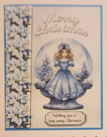 Christmas Assortment 2 - 7x5 inch card front with decoupage by Carolynne Barratt