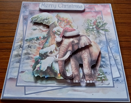 Elephants Christmas wishes by Carolynne Barratt