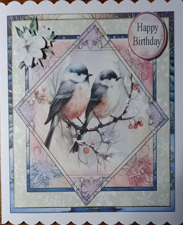 Winter Birds 7x7 Square in squares by Carolynne Barratt