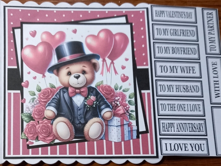 CUTE VALENTINE BEAR by Carolynne Barratt