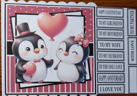 PENGUIN COUPLE VALENTINE by Carolynne Barratt