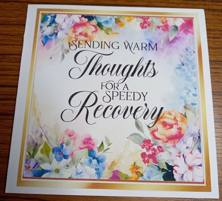 Pretty Floral 8X8 Frame With GET WELL Sentiment by Carolynne Barratt