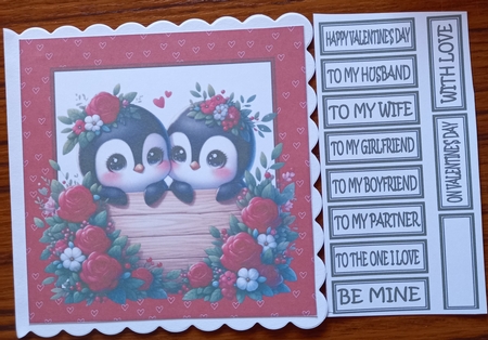 PENGUIN COUPLE VALENTINE by Carolynne Barratt