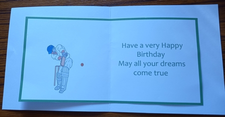MALE 6 BIRTHDAY CARD INSERT 2  by Carolynne Barratt