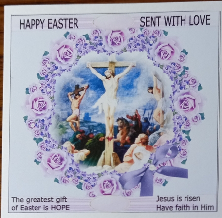 EASTER CROSS  2 by Carolynne Barratt