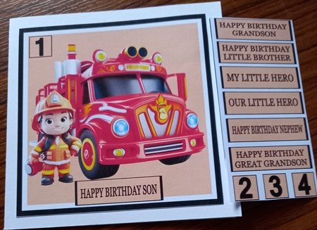 SON BIRTHDAY FIREFIGHTER 1 by Carolynne Barratt