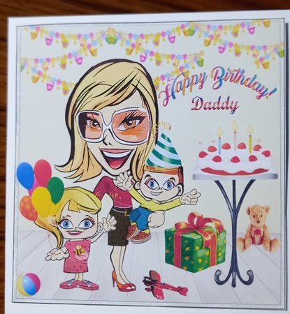 HI DADDY  HAPPY BIRTHDAY by Carolynne Barratt