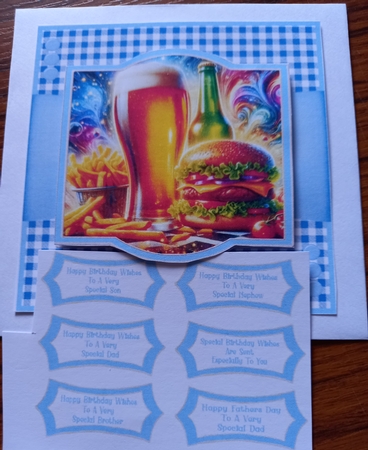 Lager, Burger & Fries - 6x6 by Carolynne Barratt