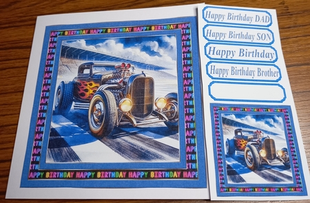 Birthday hot rod card front 1 by Carolynne Barratt