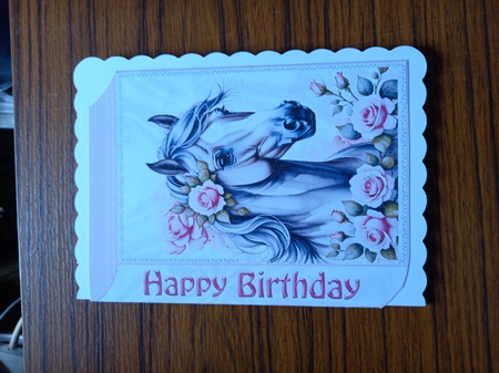 Cute Floral Horse Pink Folded Book (One) by Carolynne Barratt
