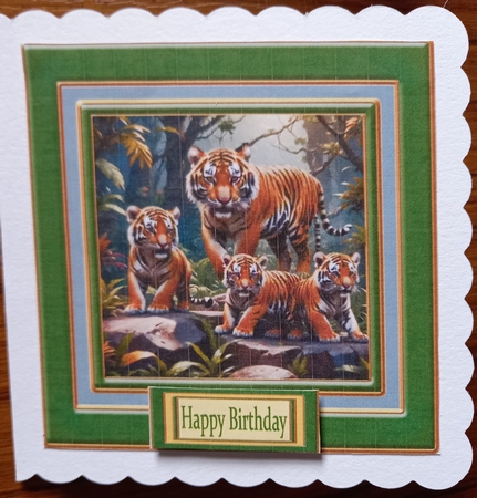 Tiger and cubs by Carolynne Barratt
