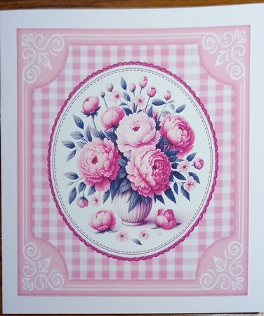 3 Pink peonies card front/toppers 4 by Carolynne Barratt