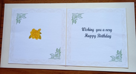 Insert 6 Rose Birthday by Carolynne Barratt