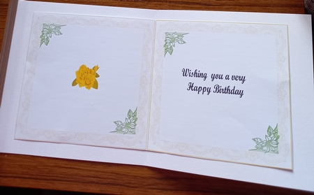 Insert for 7  Birthday rose card by Carolynne Barratt