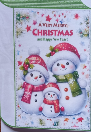 Lovely Christmas Snowmen In Festive Frame Folded Book by Carolynne Barratt