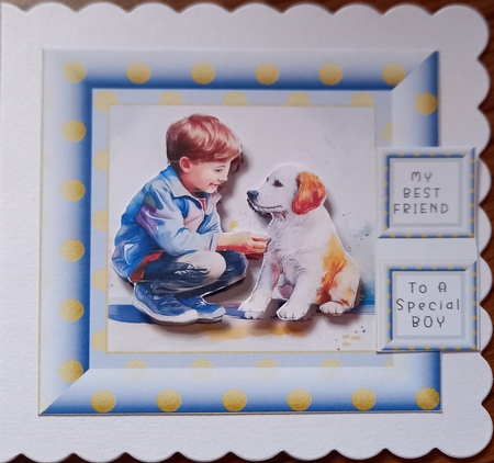 My Best Friend Boy - Decoupage by Carolynne Barratt