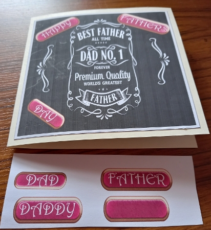 Happy Fathers Day 7 x 7 Card by Carolynne Barratt