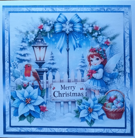 blue framed christmas 6 by Carolynne Barratt