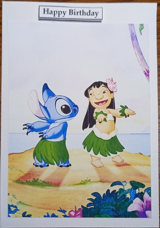 Lilo and Stitch A5 Quick Card by Carolynne Barratt