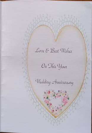 Wedding Anniversary. Insert. by Carolynne Barratt