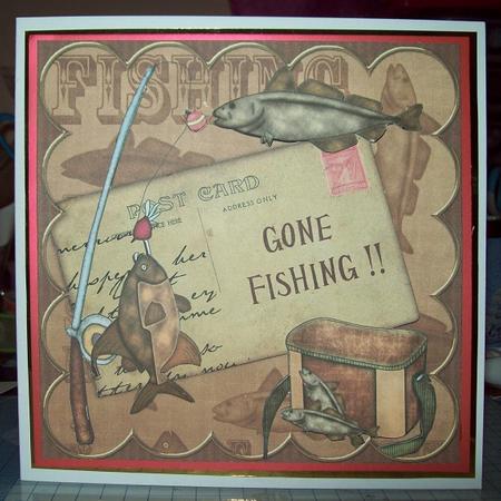 Fishing Vtea Gone Fishing 8in Xtreme Decoupage Kit Featured Gallery Photo