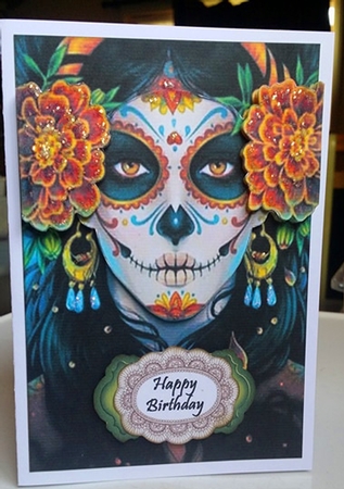 Mexican Muertos Girl by Carol Young