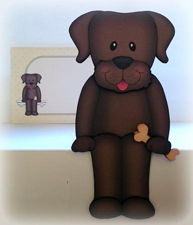 3D on the Shelf Card Kit - Little Dog Chip by Caron French