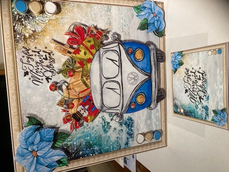 Christmas Van Blue 2  by Catheirne Langford