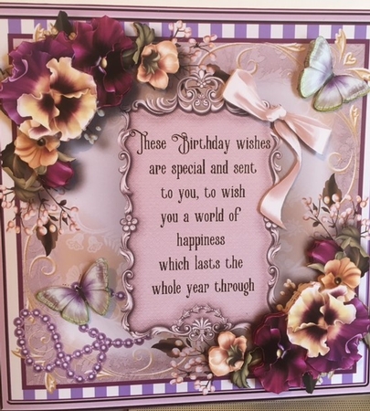 Pansy Verse Card Front Kit by Catheirne Langford